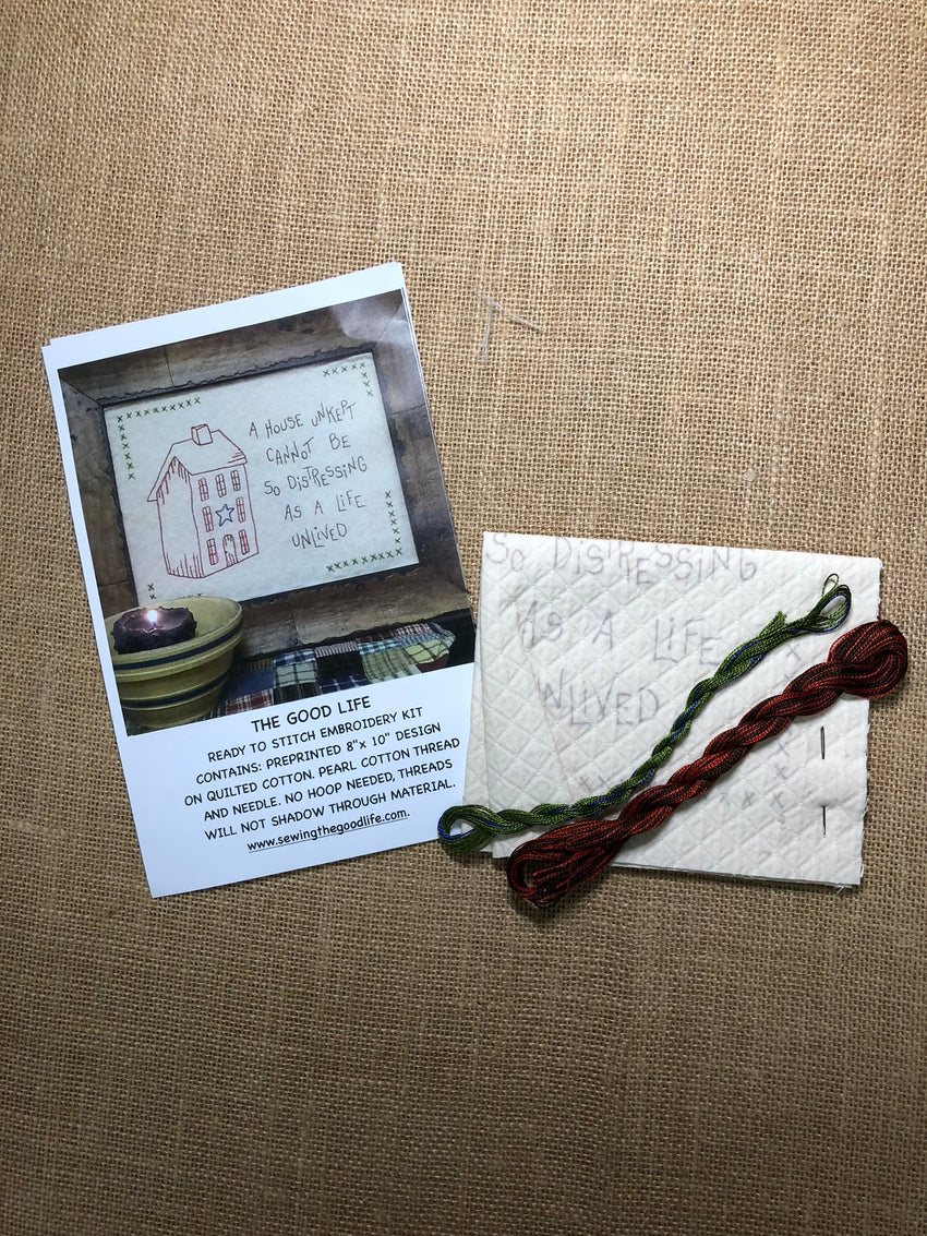 A House Unkept Embroidery Kit by The Good Life