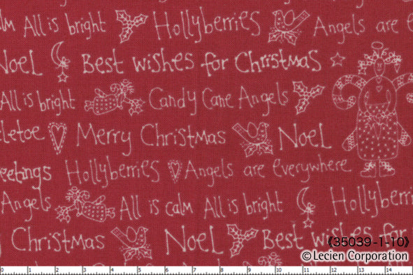 Quilting Fabric Lynette Anderson Candy Cane Angels 35039-30