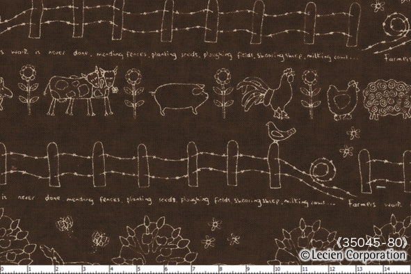 Quilting Fabric Lynette Anderson Mending Fences by Lecien # 35045-80