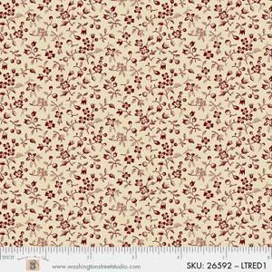 P&B Red Floral Wideback by Washington Street Studio