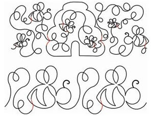 Linda's Electric Quilters Pantograph: Busy As A Bee