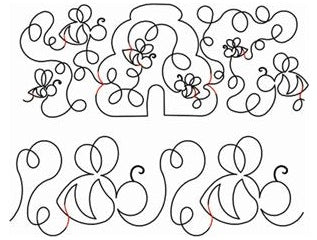 Linda's Electric Quilters Pantograph: Busy As A Bee