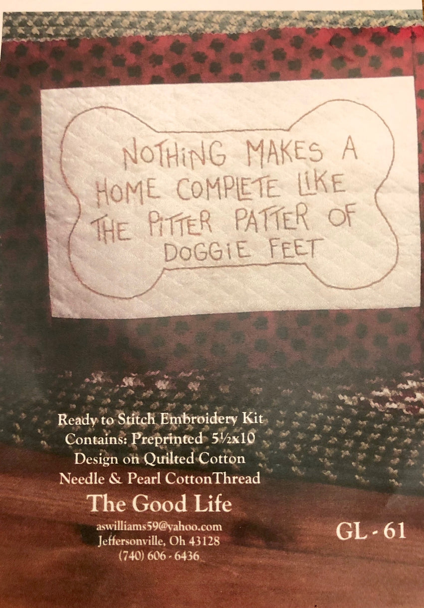 Doggie Feet Embroidery Kit by The Good Life