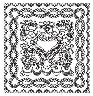 Linda's Electric Quilters Pantograph: Emily's Heriloom Quilt