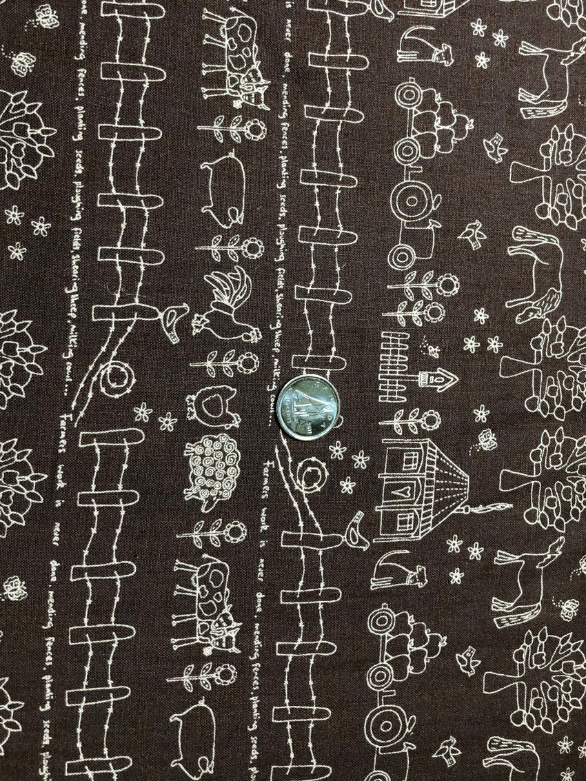 Quilting Fabric Lynette Anderson Mending Fences by Lecien # 35045-80