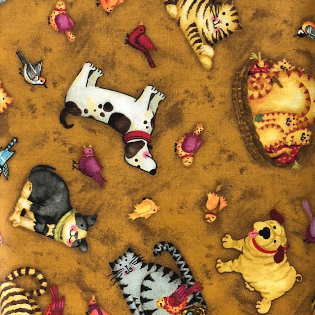 Quilting Fabric Pals at Play-Brown by SPX Fabrics