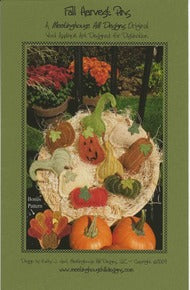 Wool Art Fall Harvest Pins Pattern by Meetinghouse Hill Designs