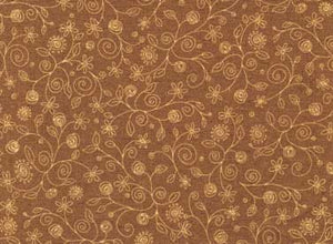 Quilting Fabric Home to Roost-Brown by by Terri Degenkolb of Whimsicals