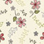 Quilting Fabric Among The Flowers-Cream 8601 by Red Rooster