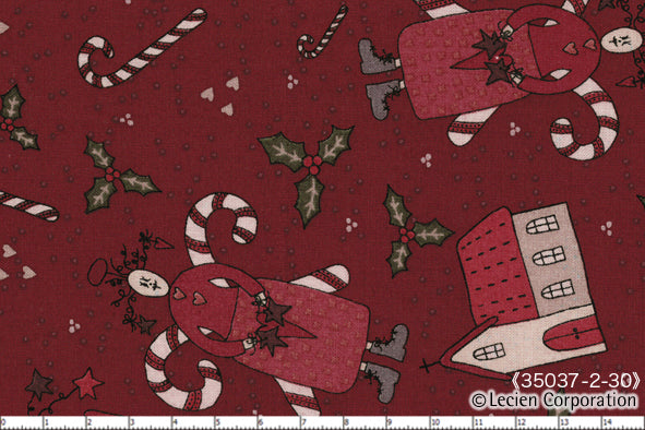 Quilting Fabric Lynette Anderson Candy Cane Angels 35037-30