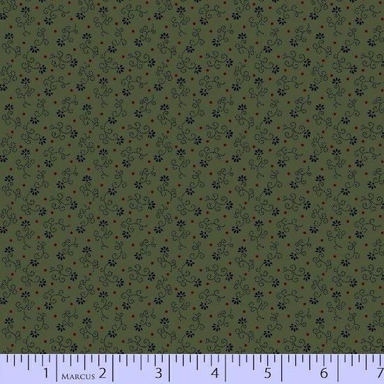 Quilting Fabric Antique Cotton Green by Marcus Fabrics