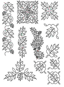 Linda's Electric Quilters Pantograph: Pattern Packet 40 Autumn Leaves