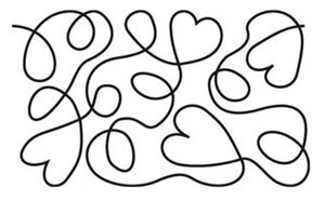 Linda's Electric Quilters Pantograph: Hearts & Loops